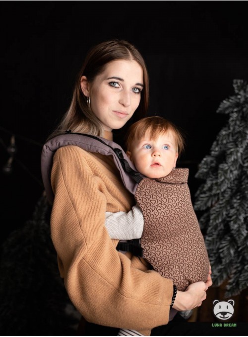 Adjustable Baby Carrier Grow Up Wrap: Little Hearts Coffee