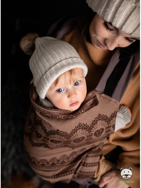 Adjustable Baby Carrier Grow Up Wrap: Diamond Lace Cappuccino