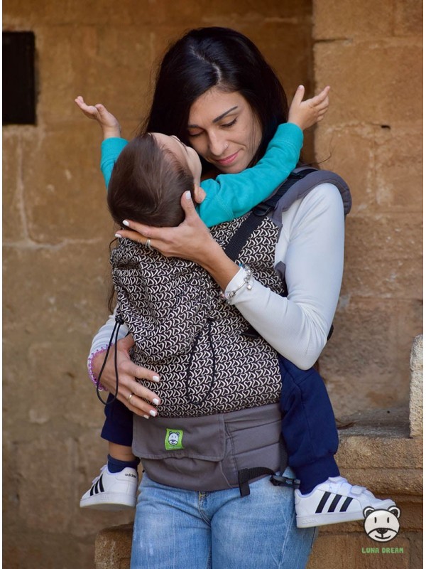 Adjustable Baby Carrier Grow Up Wrap: Little Hearts ecru