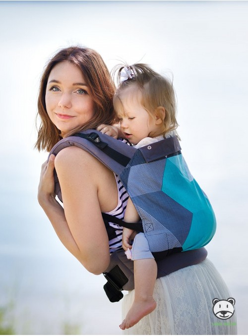 Ergonomic Baby Carrier Standard: Turquoise Cube