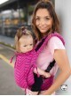 Adjustable Baby Carrier Multi Size: Big Herringbone pink, 100% cotton, jacquard