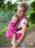 Adjustable Baby Carrier Grow Up Wrap: Big Herringbone pink