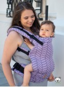 Adjustable Baby Carrier Grow Up Wrap: Big Herringbone fiolet