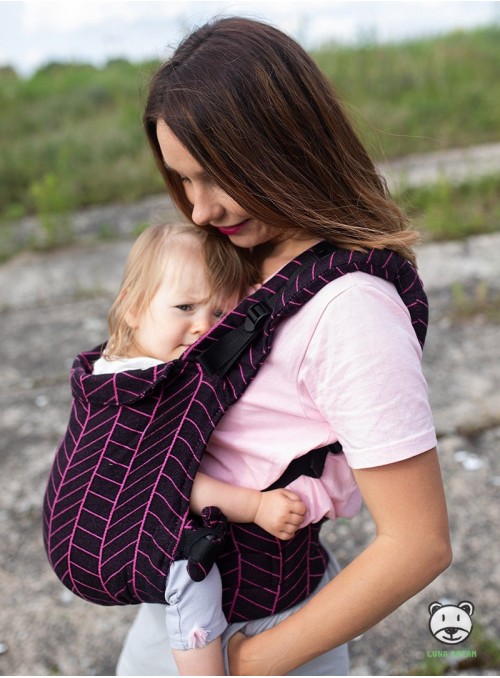 Nosidełko regulowane Grow Up Wrap: Big Herringbone dark pink