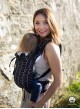 Adjustable Baby Carrier Multi Size: Big Herringbone dark fiolet, 100% cotton, jacquard