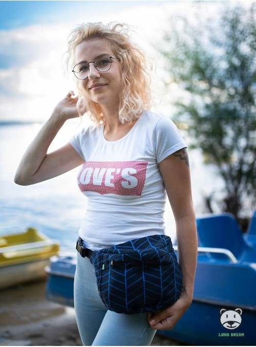 Waist Bag Big Herringbone dark blue