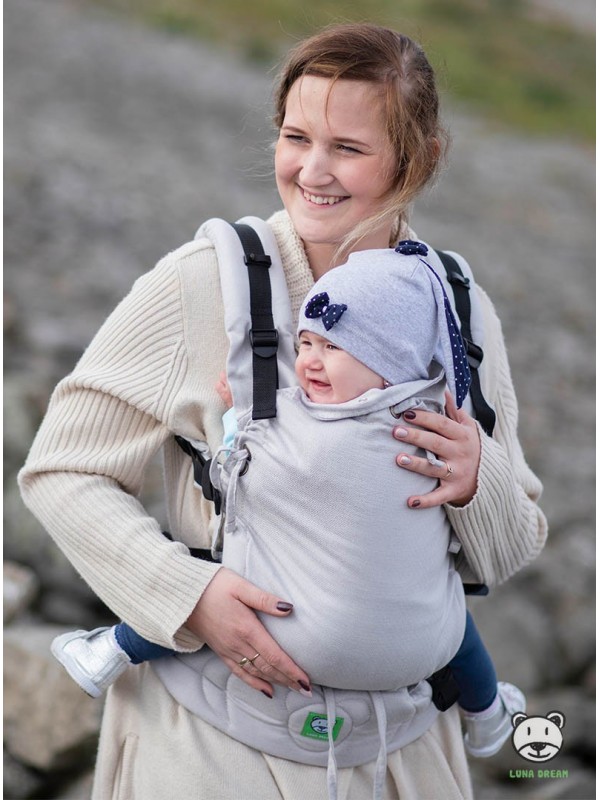 Adjustable Baby Carrier Multi Size:: Adamant (natural cotton), 60% cotton 20% linen 20 bamboo, weave diamond