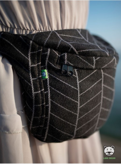 Waist Bag Big Herringbone dark grey