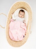 Kinder Hop Pink knitted baby blanket, 100% cotton, 90x65 cm