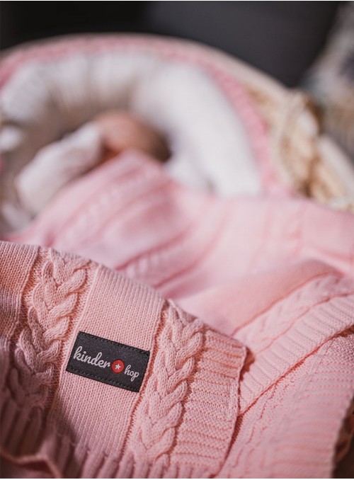 Blanket LEAF grey - 50% cotton 50% cv bamboo