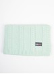 Turquoise knitted baby blanket, 100% cotton, 90x65 cm