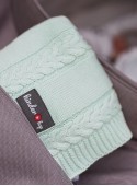 Kinder Hop Turquoise knitted baby blanket, 100% cotton, 90x65 cm