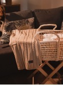 Kinder Hop Beige knitted baby blanket, 100% cotton, 90x65 cm