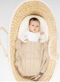 Kinder Hop Beige knitted baby blanket, 100% cotton, 90x65 cm