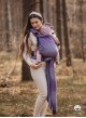 Adjustable Baby Carrier Half Buckle: Herringbone purple