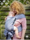 Adjustable Baby Carrier Half Buckle: Adamant blue (100% cotton)