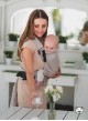 Adjustable Baby Carrier Half Buckle: Adamant (60% cotton 20% linen 20 bamboo)