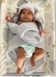 Ręcznik kąpielowy niemowlęcy Bubble Hop Mint Grey