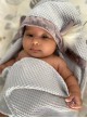 Bubble Hop Baby Towel Mint Grey