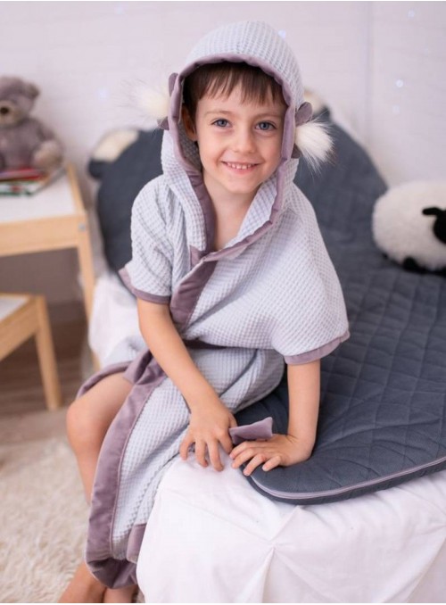 Bathrobe Bubble Hop Grey Mint