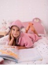Szlafrok kąpielowy dziecięcy Bubble Hop Soft Pink