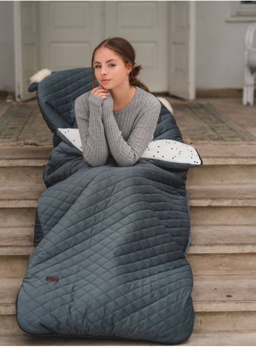 Śpiworek Kinder Hop Dream Catcher Triangles Jeans - Graphite Diamonds - 200x85 cm