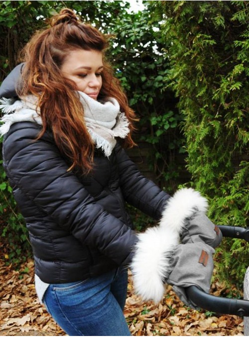 Muff&Go Stroller Mittens Kinder Hop Softshell Grey