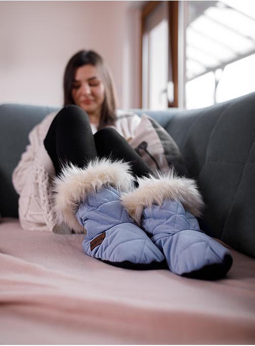 Carpet Slippers Happy Feet Triangles Jeans