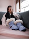 Carpet Slippers Happy Feet Triangles Jeans