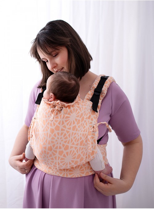 Adjustable Baby Carrier Multi Size: Peach Cobweb Summer, 100% cotton, jacquard
