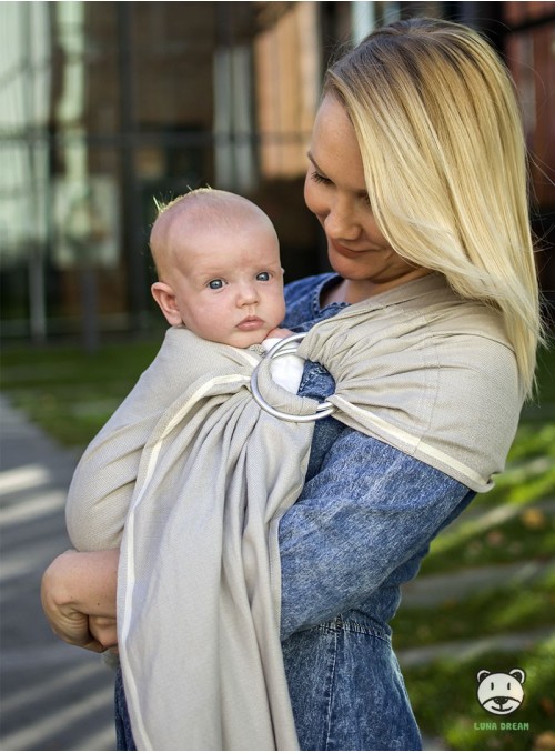 ADAMANT (natural cotton) RING - 100% Cotton, ring slings, size: 2,1 m, weave diamond