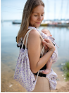 SACKPACK FOR WRAP - Light Purple Cobweb Summer100% Cotton, size 31cm x 43cm