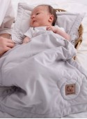 Kołderka dziecięca Velvet Grey- 100% bawełna, 50x70 cm