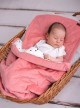 Poduszka niemowlęca płaska Kinder Hop Hearts Strawberry - 26 x 36 cm