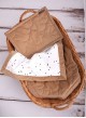 Caramel Teddy In Clouds flat baby pillow - 26 x 36 cm