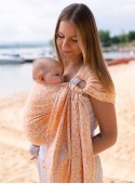 Chusta do noszenia dzieci Peach Cobweb Summer RING - 100% Bawełna, chusta kółkowa, rozmiar: 2,1 m, splot żakardowy