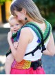 Adjustable Baby Carrier Grow Up Wrap: Big Herringbone Rainbow Intensive