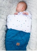 Baby quilt Diamond Deep Blue - 100% cotton, 100x70 cm