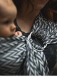 Chusta do noszenia dzieci HERRINGBONE MONO RING - 100% Bawełna, chusta kółkowa, rozmiar: 2,1 m, splot żakardowy