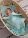 Poduszka niemowlęca płaska Kinder Hop Triangles Aquamarine - 26 x 36 cm