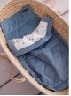 Triangles Jeans double-sided quilt - Minky/cotton