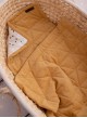 Triangles Mustard flat baby pillow - 26 x 36 cm