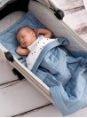 Triangles Jeans flat baby pillow - 26 x 36 cm
