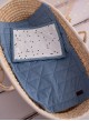 Poduszka niemowlęca płaska Kinder Hop Triangles Jeans- 26 x 36 cm