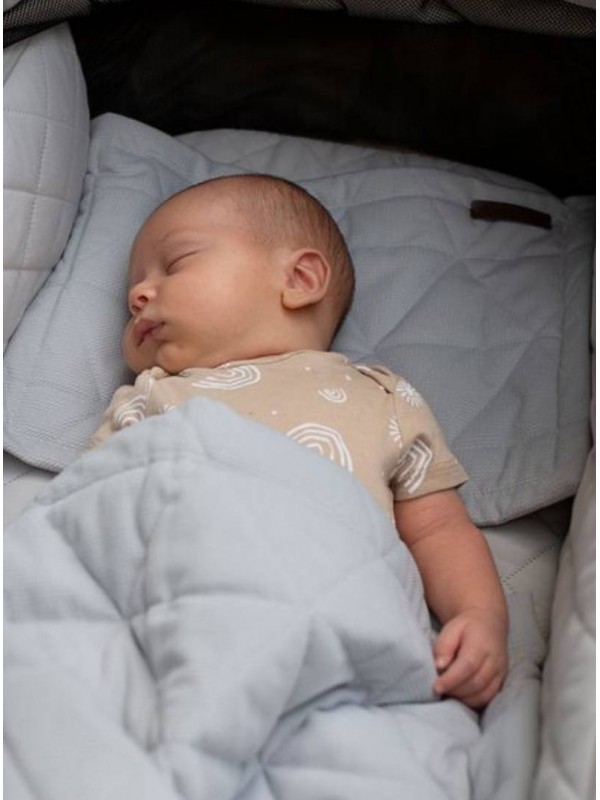 Poduszka niemowlęca płaska Kinder Hop Triangles Light Grey - 26 x 36 cm