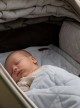 Poduszka niemowlęca płaska Kinder Hop Triangles Light Grey - 26 x 36 cm