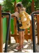 Kinder Hop Triangles Mustard Travel Bear Children's Backpack