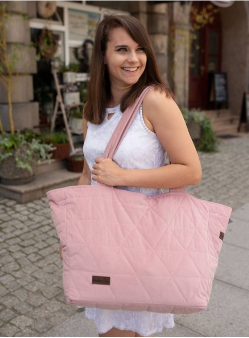 Kinder Hop Triangles Pink Shopper Bag